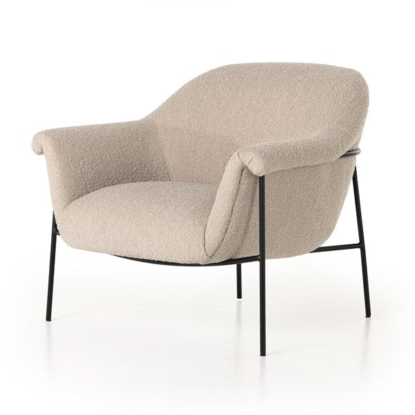Suerte Chair in boucle knoll sand