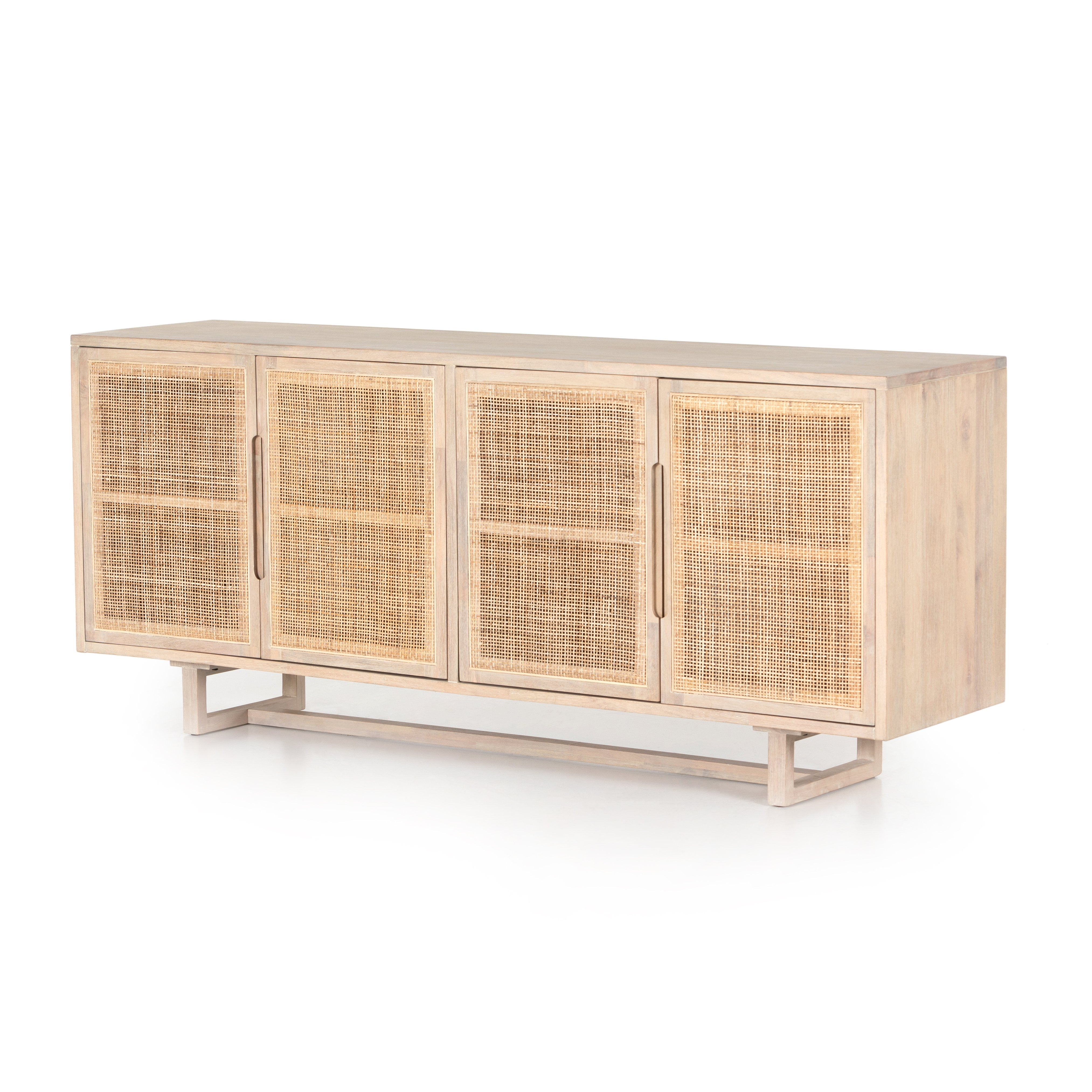 CLARITA SIDEBOARD | WHITE WASH MANGO | FOUR HANDS | CANE CABINET, MEDIA CONSOLE, CREDENZA