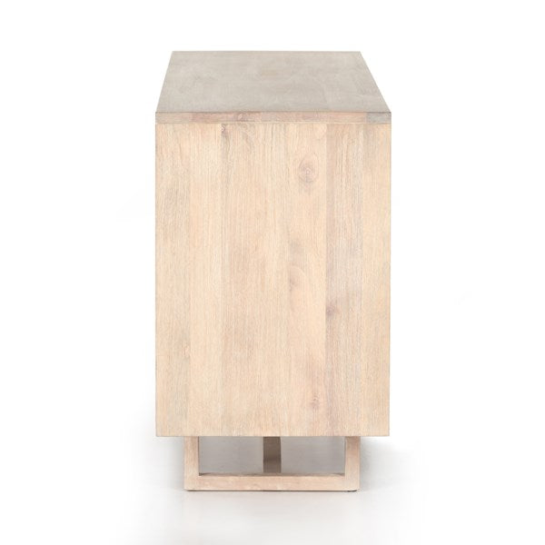 CLARITA SIDEBOARD | WHITE WASH MANGO | FOUR HANDS | CANE CABINET, MEDIA CONSOLE, CREDENZA