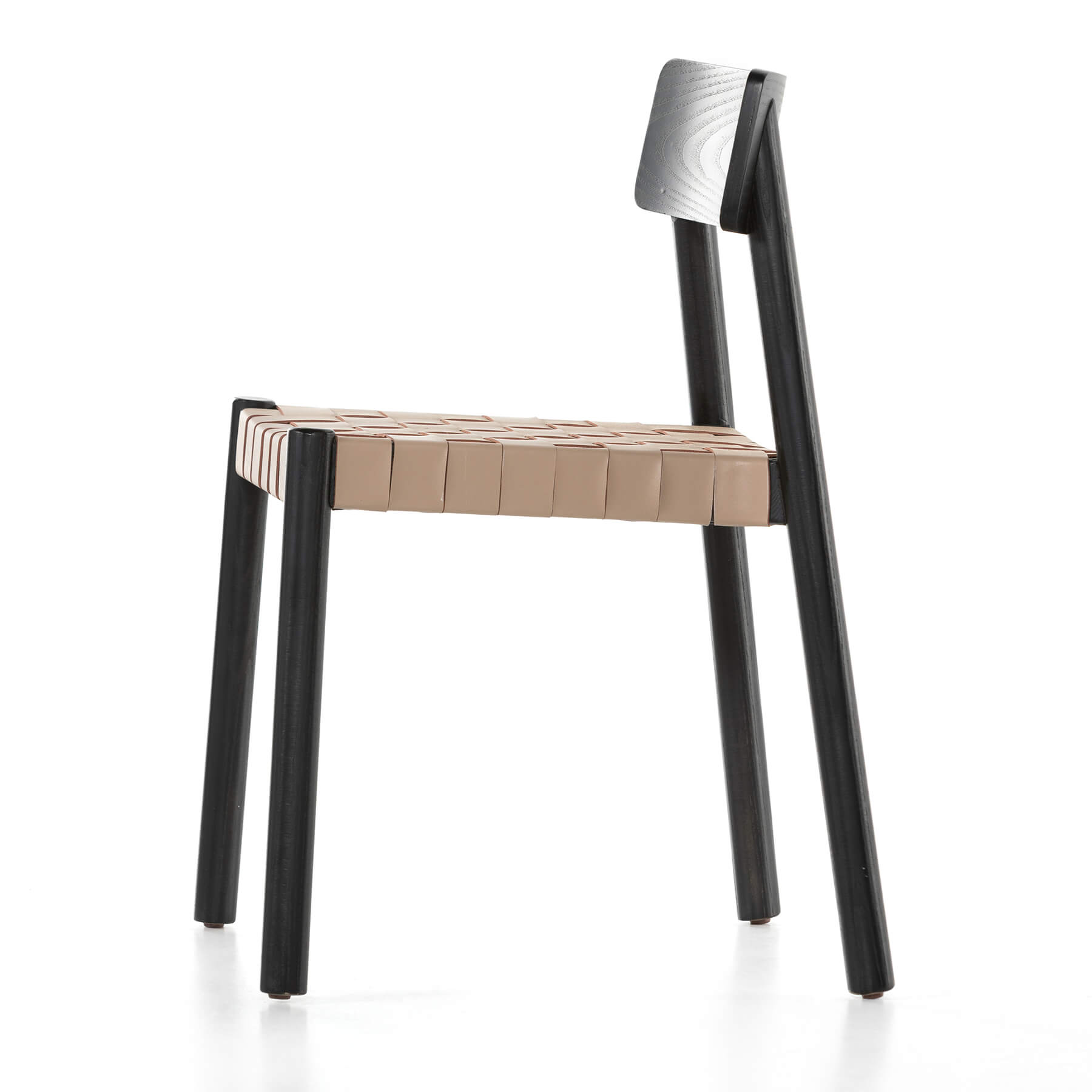 Heisler dining chair in black side view