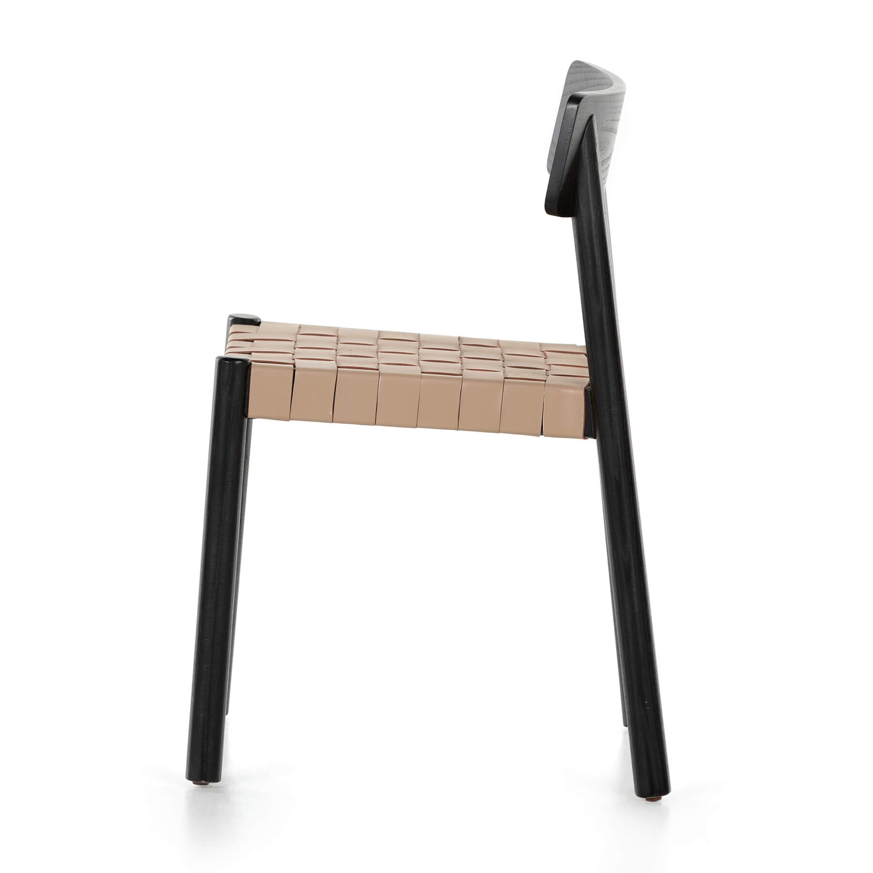 Heisler dining chair in black side view