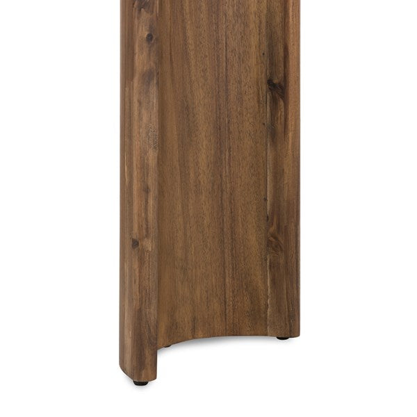 Paden console table in seasoned brown acacia