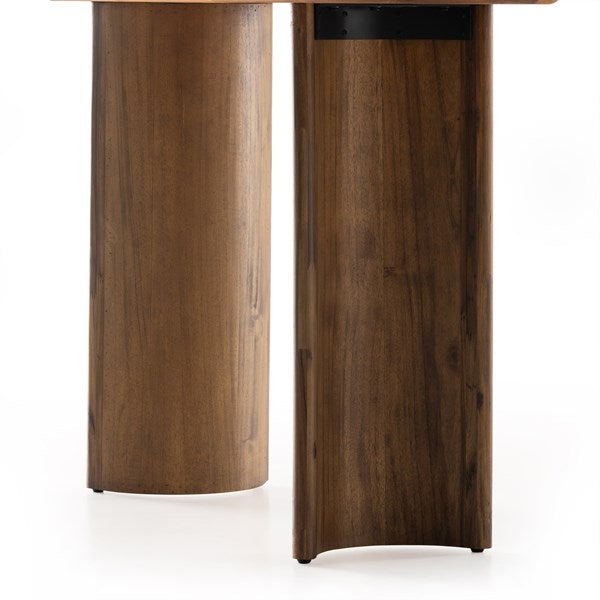 Paden console table in seasoned brown acacia