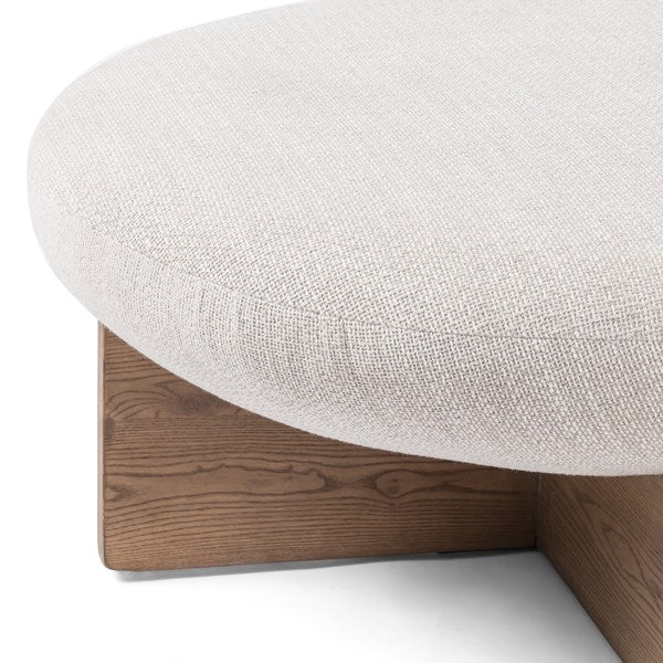 Dax large ottoman in gibson wheat detail