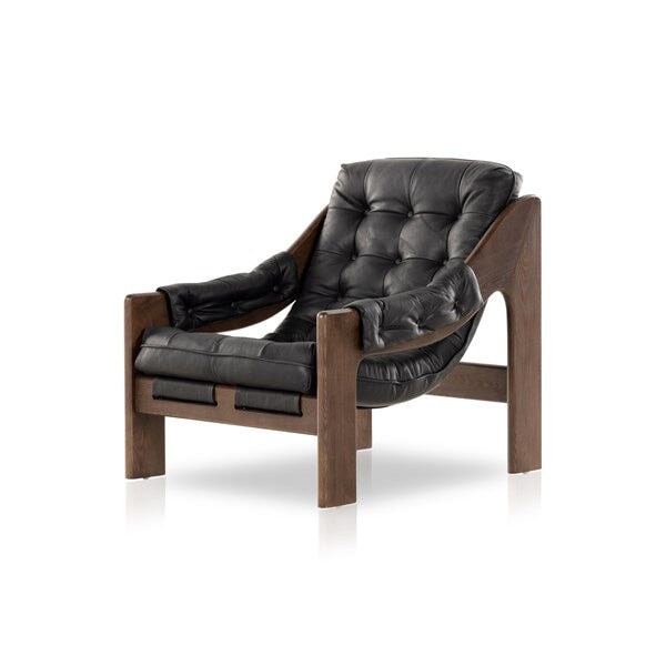 Halston Leather Chair by Four Hands - available at City Home PDX