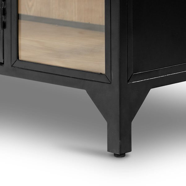 Belmont metal cabinet in oak - leg