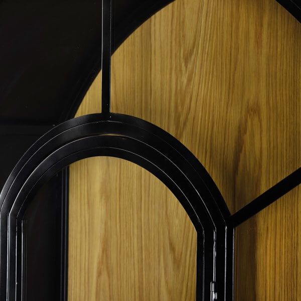 Belmont metal cabinet in oak detail
