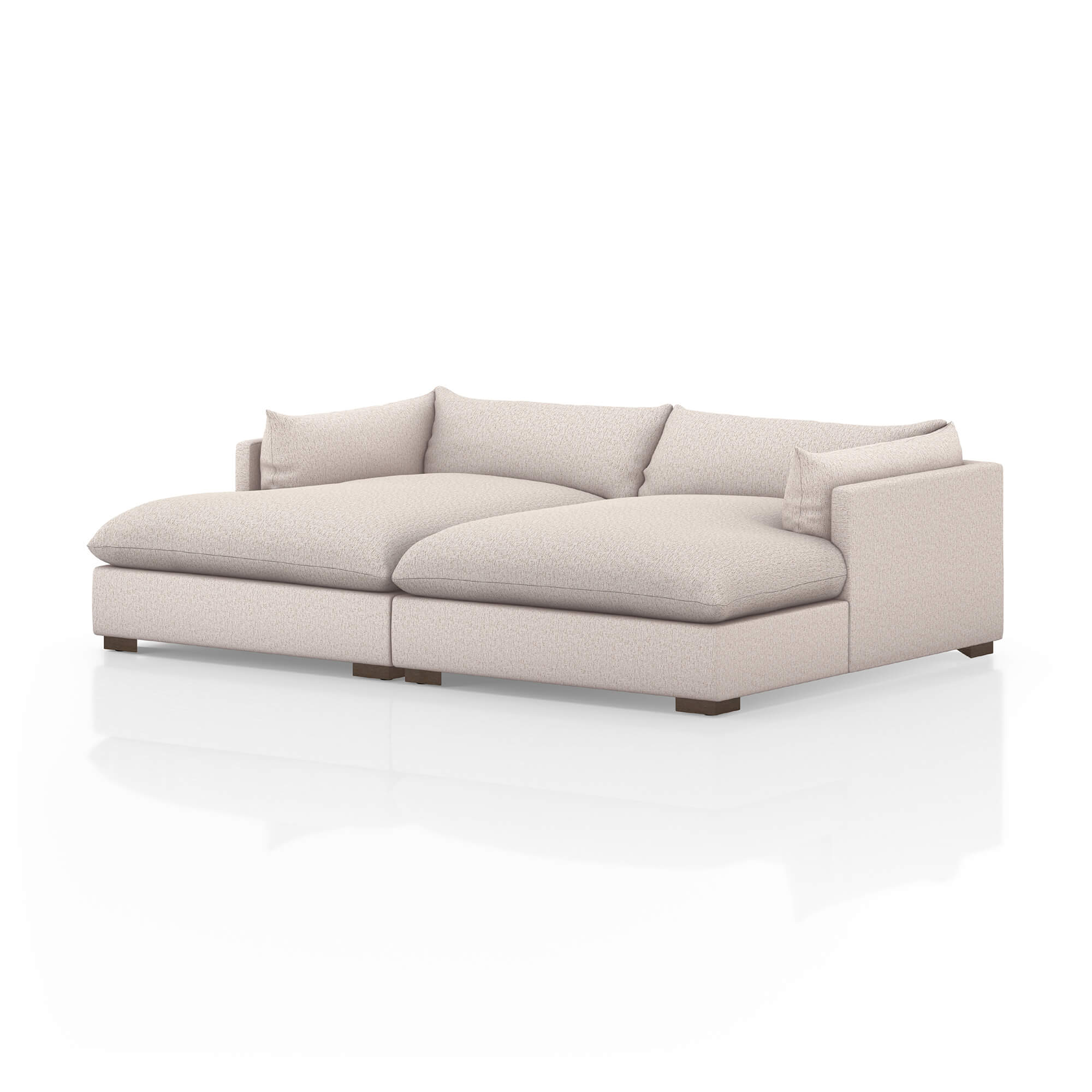 Westwood double chaise in bayside pebble