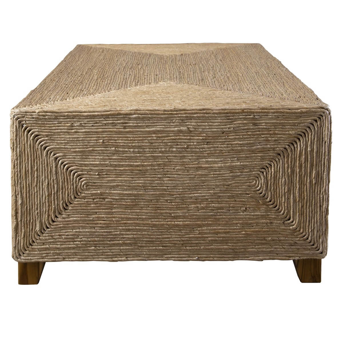 Rora banana leaf coffee table side view