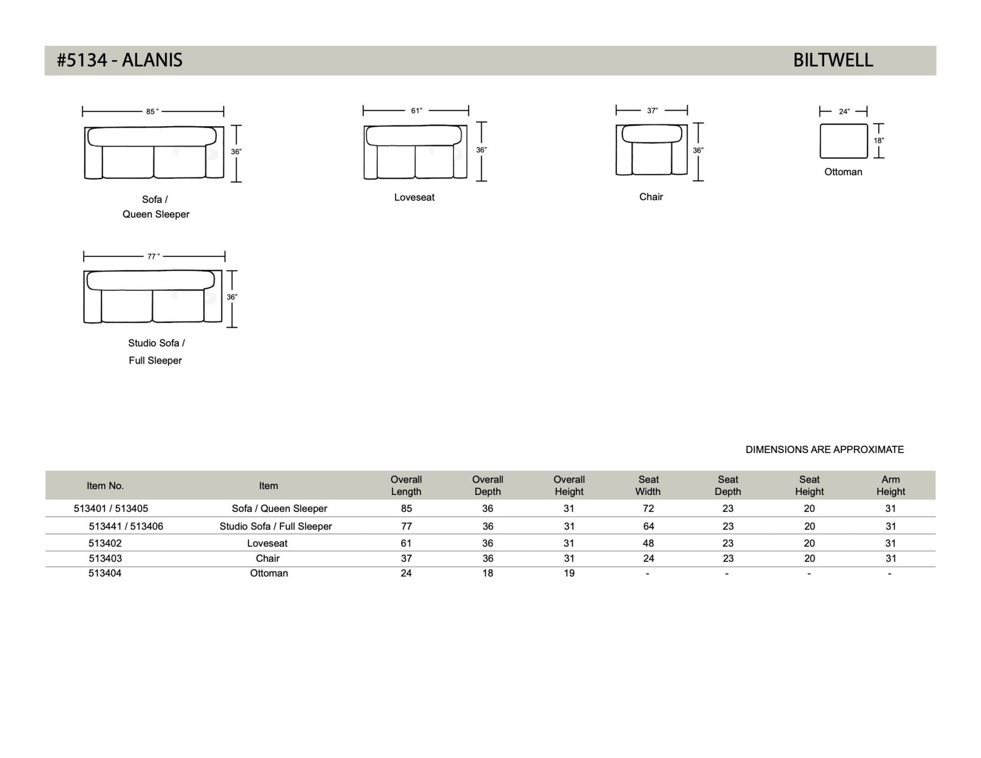 Biltwell Alanis Sofa - Castellano