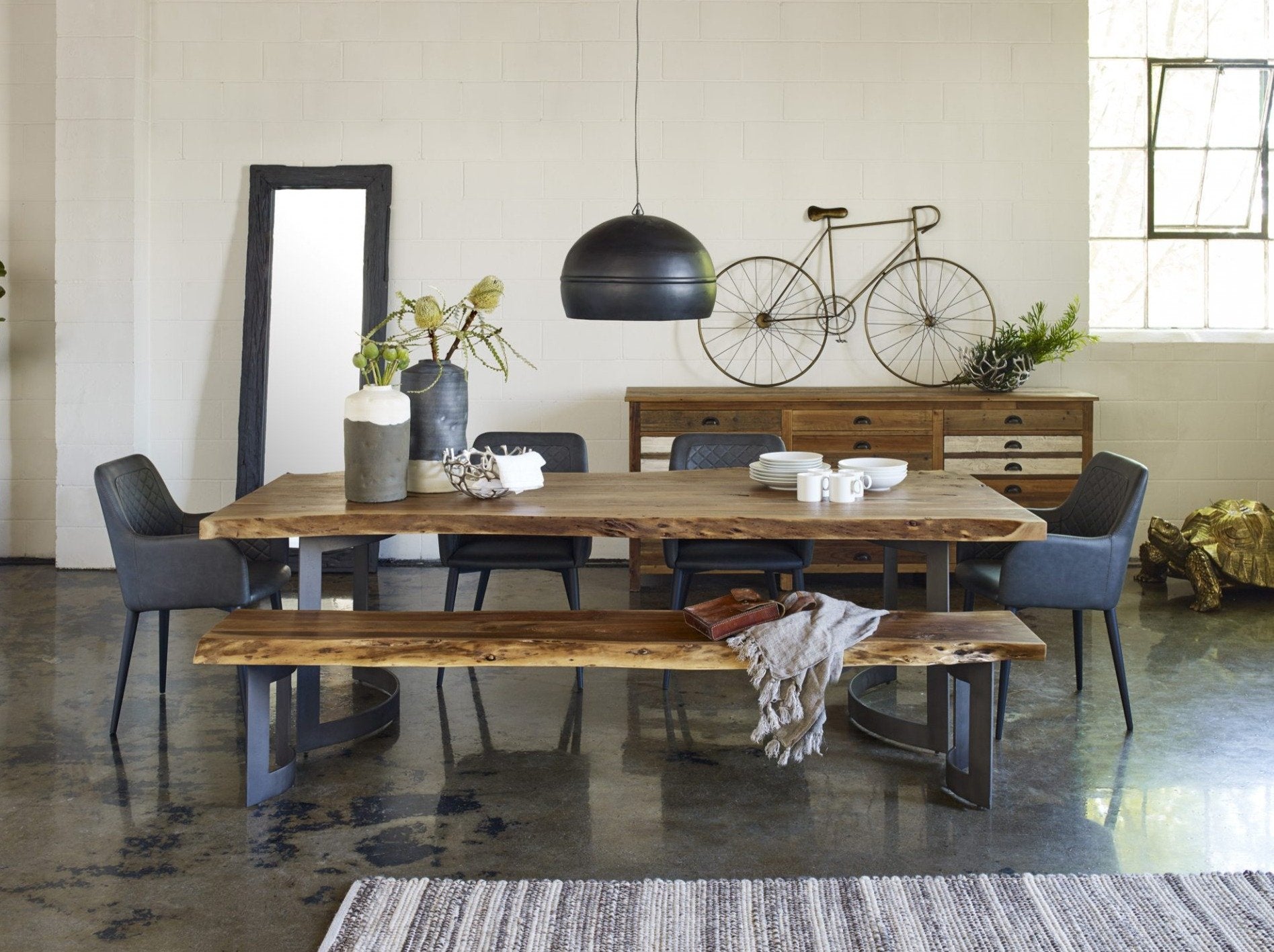 Bent Dining Bench - 3 Sizes - Moe's