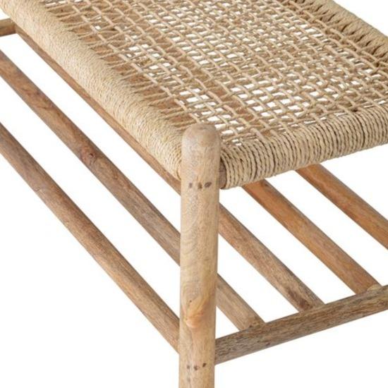 Hall Tree w/ Woven Bench - Bloomingville