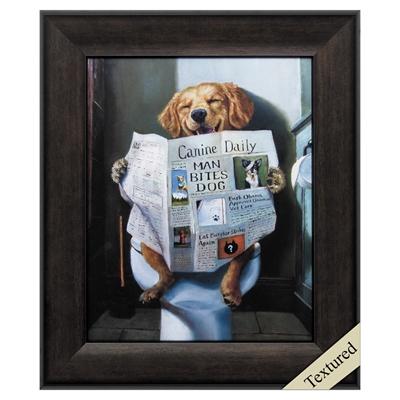 Framed Animal Wall Art "Man Bites Dog" - Propac