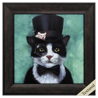 Framed Animal Wall Art "Tuxedo Cat" - Propac