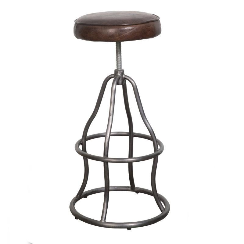 Bowie Leather Bar Stool - LH Imports