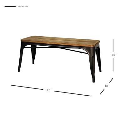 Metropolis Metal Bench - New Pacific Direct