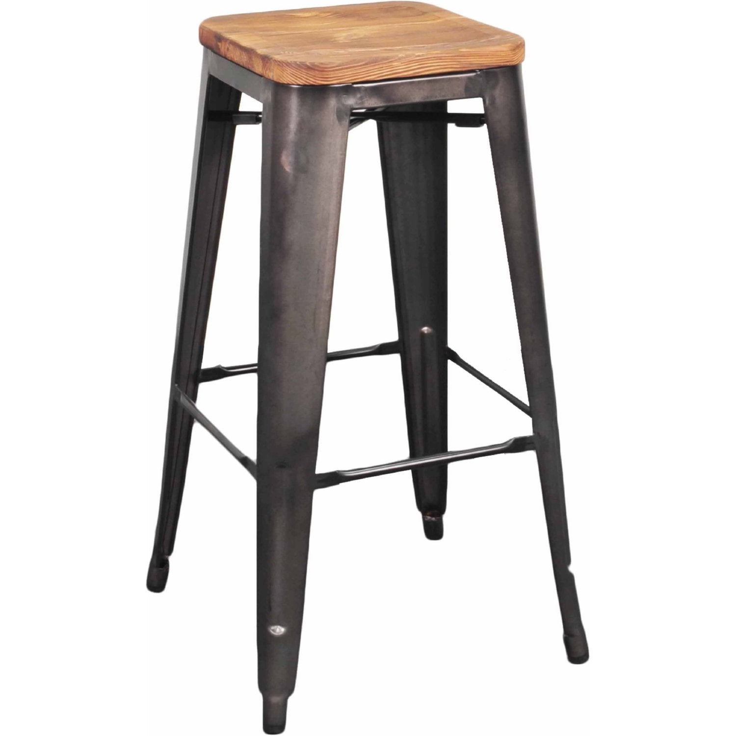 Metropolis Wood Seat Stool - City Home - Portland Oregon - Furniture and Home Decor