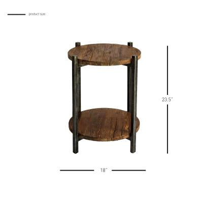 Lotta Reclaimed Teak End Table dimensions