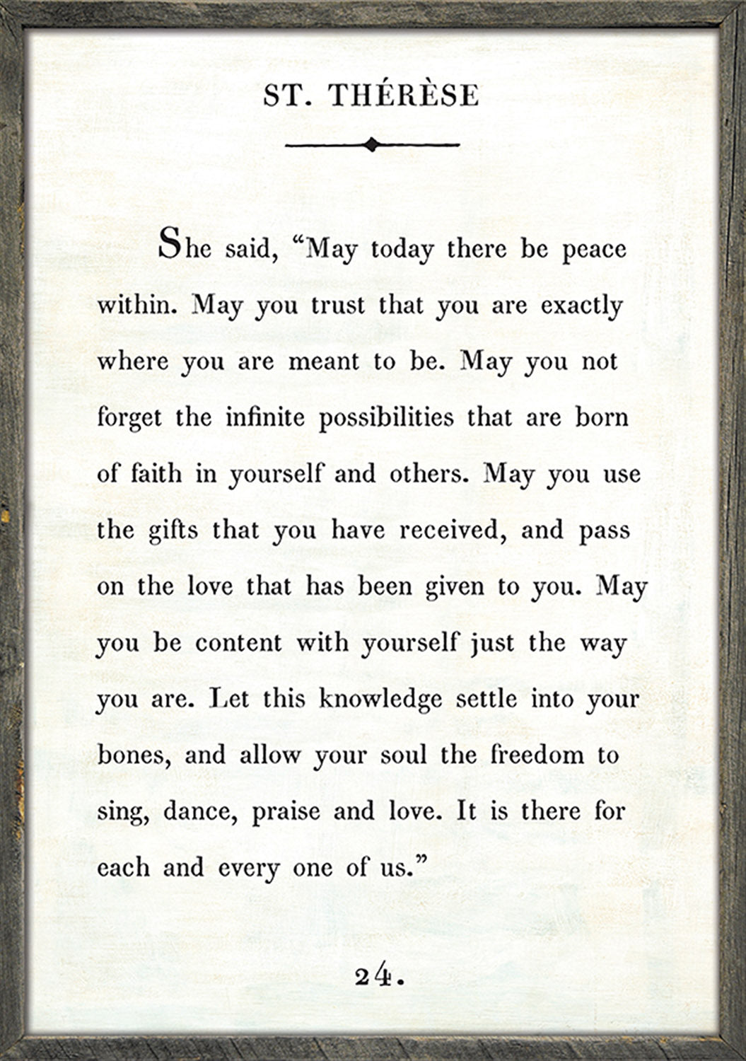 St. Therese Quote Wall Art