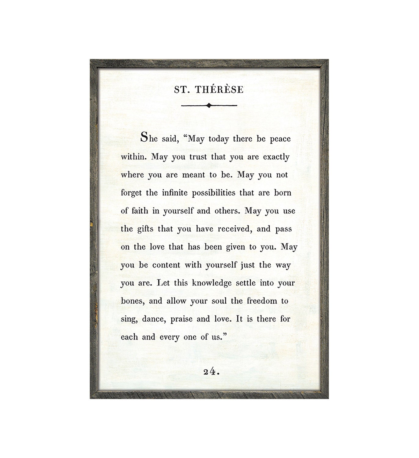 St. Therese quote wall art