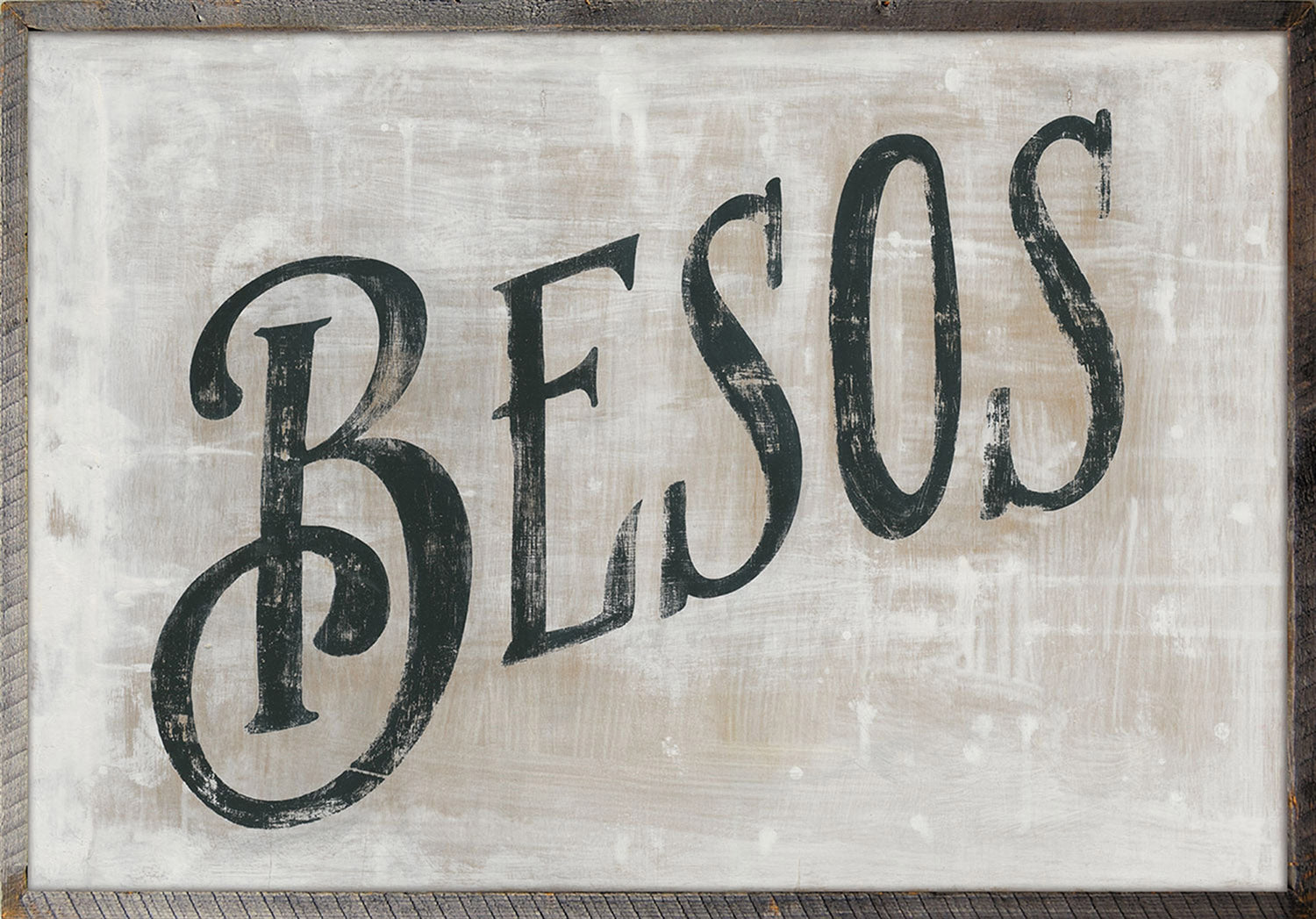 Besos wall art in spanish
