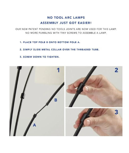 Astoria Arc Lamp: Assembly View