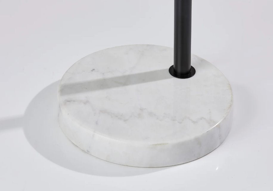 Astoria Arc Lamp: White Marble Base View