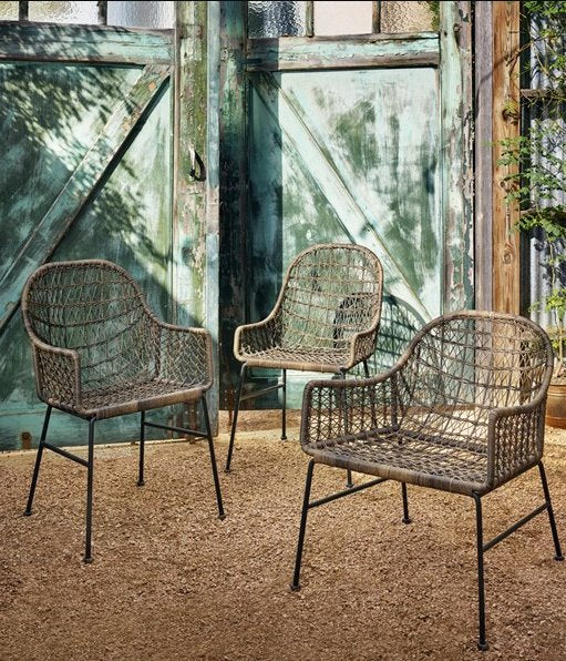 Bandera Outdoor Woven Dining Chair: Product Style View