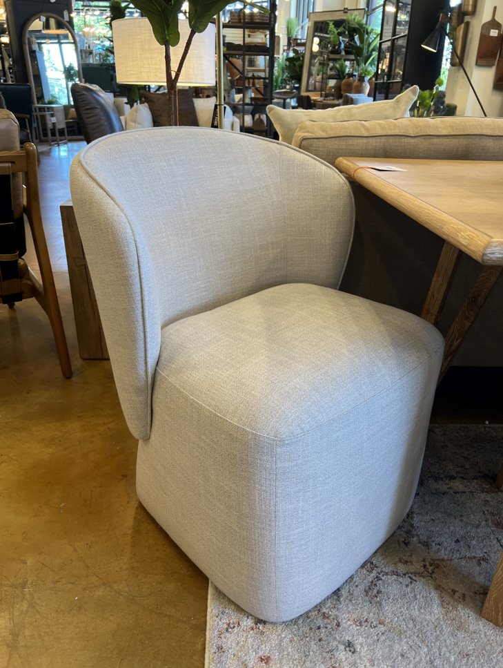 Bella Armless Dining Chair: Quarter Side View