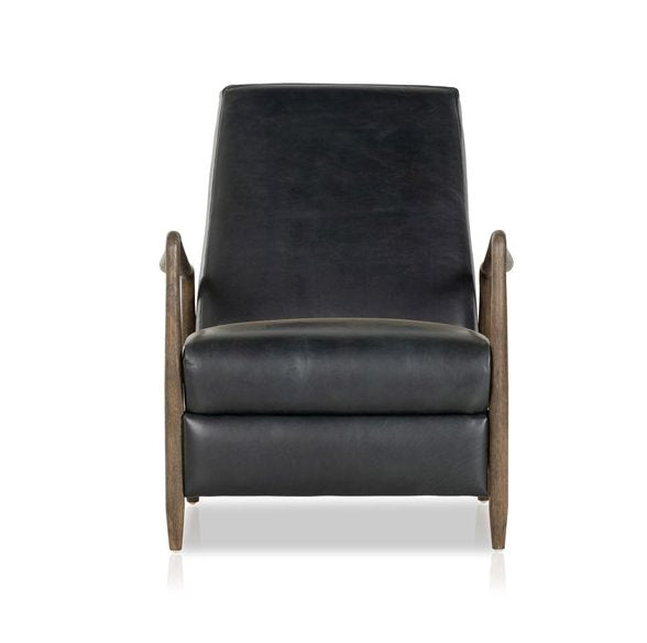 Braden Recliner Accent Chair in Dakota Black: Front Product View