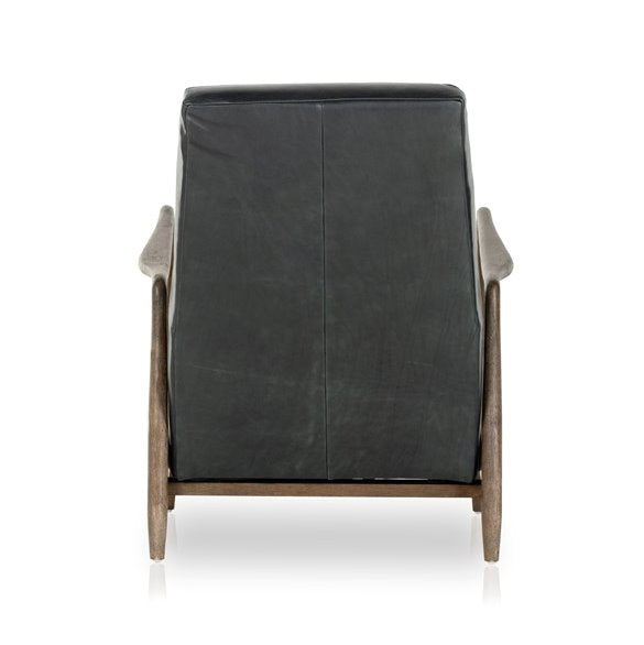 Braden Recliner Accent Chair in Dakota Black: Product Back View