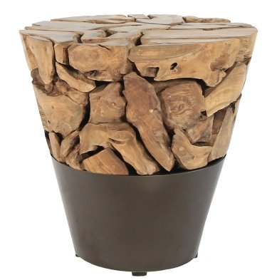 Bruno Recycled Teak Root End Table: Product View