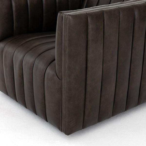 Augustine Leather Swivel Armchair - 2 Colors - Four Hands