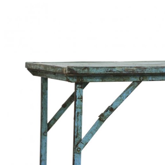 Vintage Blue Folding Table