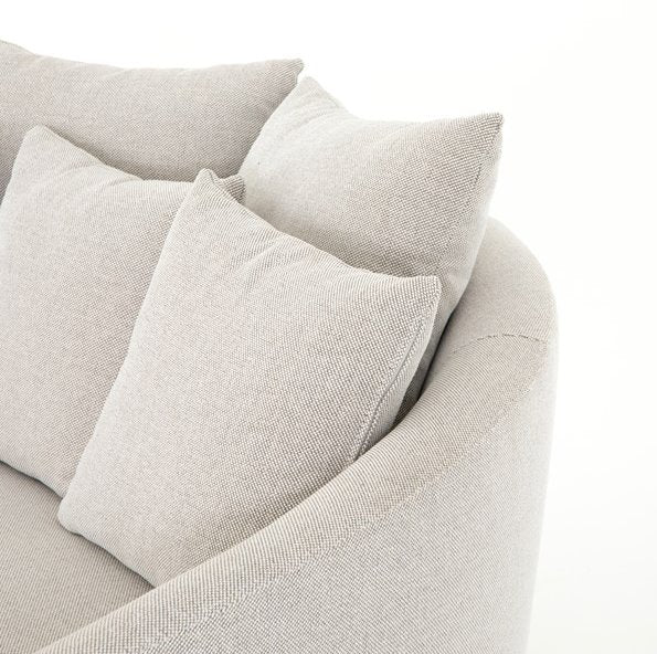 Chloe Media Lounger: Lounger Throw Pillows and Backing View