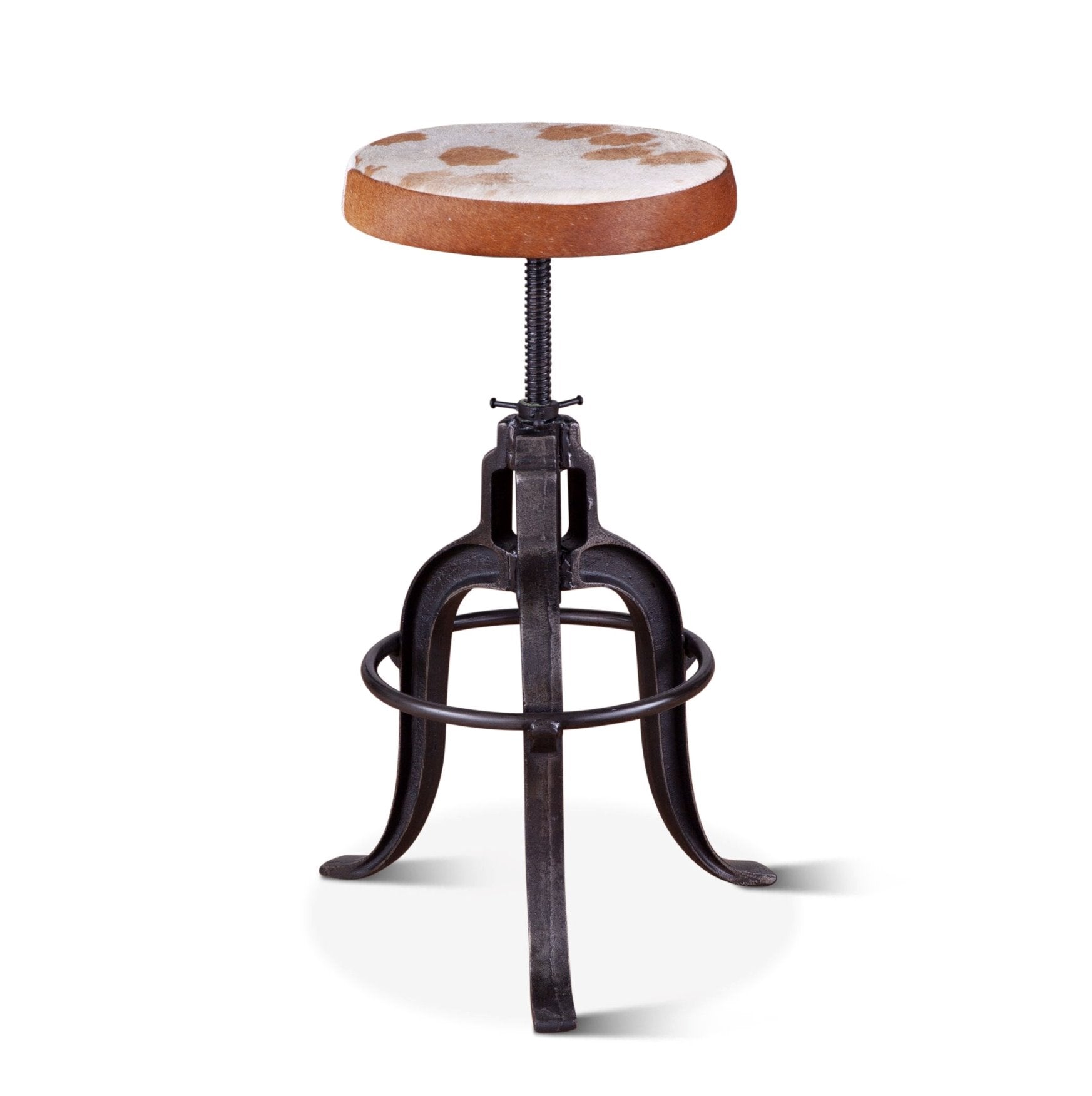 Wellington 13" Cowhide Adjustable Stool: Product View