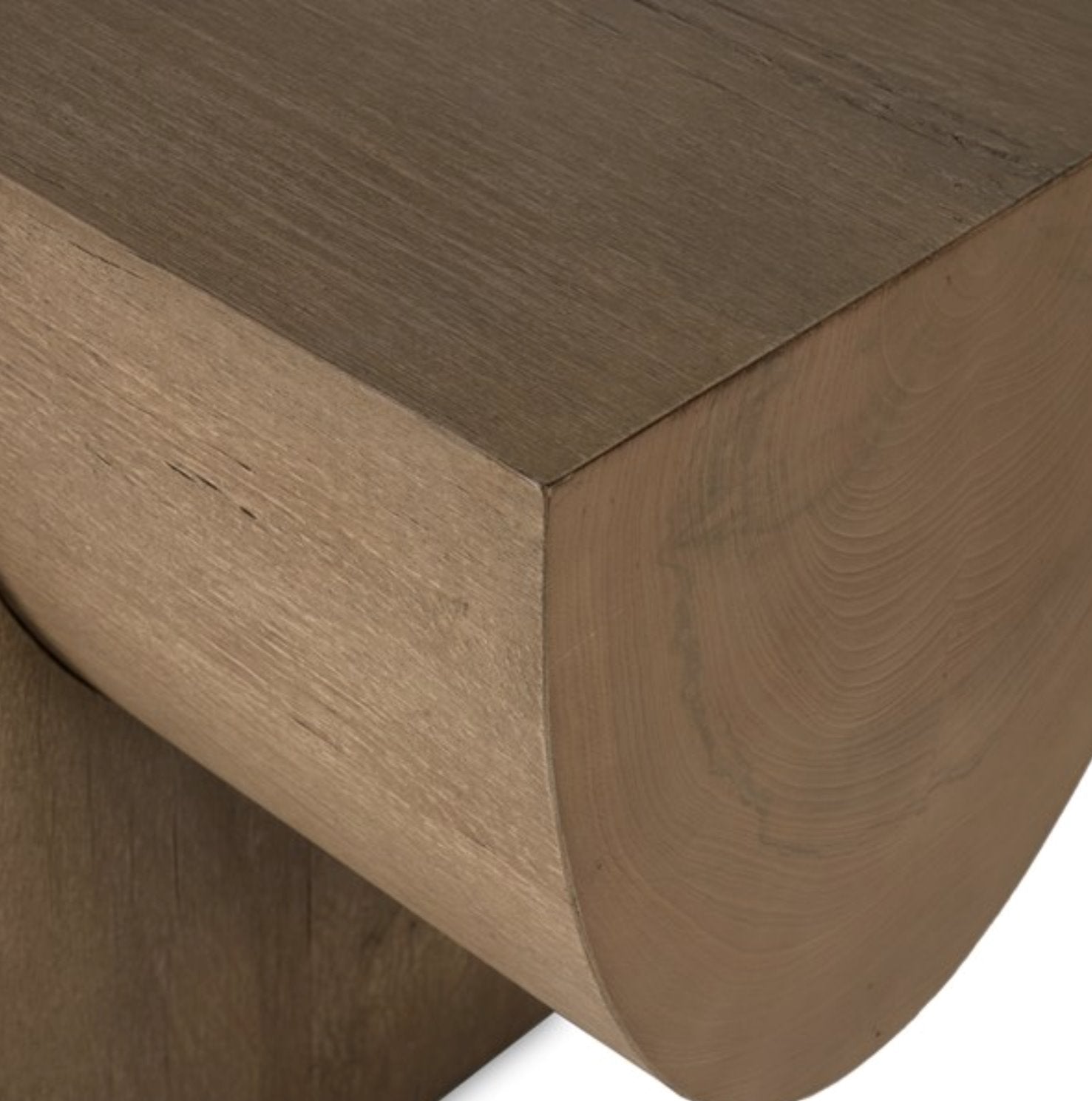 Elbert Console Table: Up-Close View of Tabletop Corner