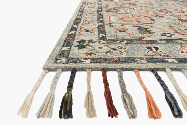 Elka Rug: Up-Close Braided Tassel View