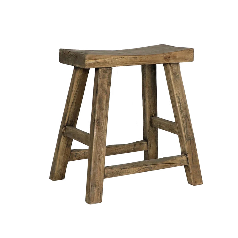 Primitive reclaimed wood stool