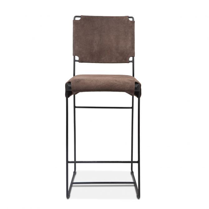 New York Counter Chair Asphalt Suede