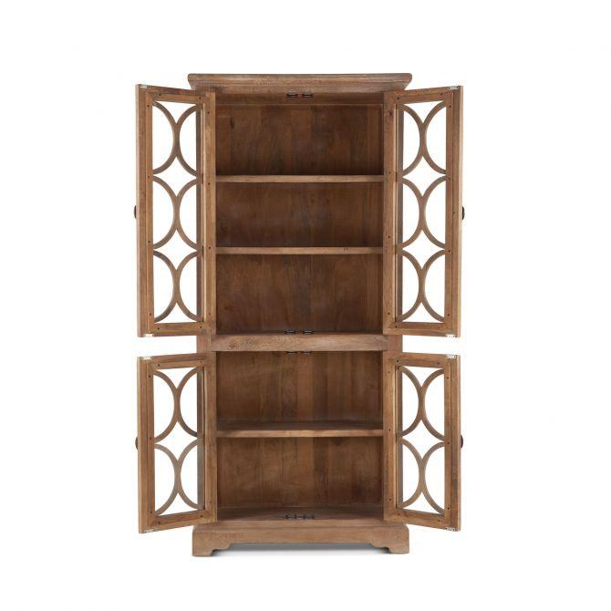 San Rafael Wide Glass Cabinet