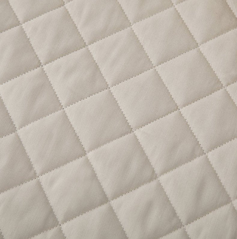 Fairfield Linen Coverlet Set: Underneath Coverlet View