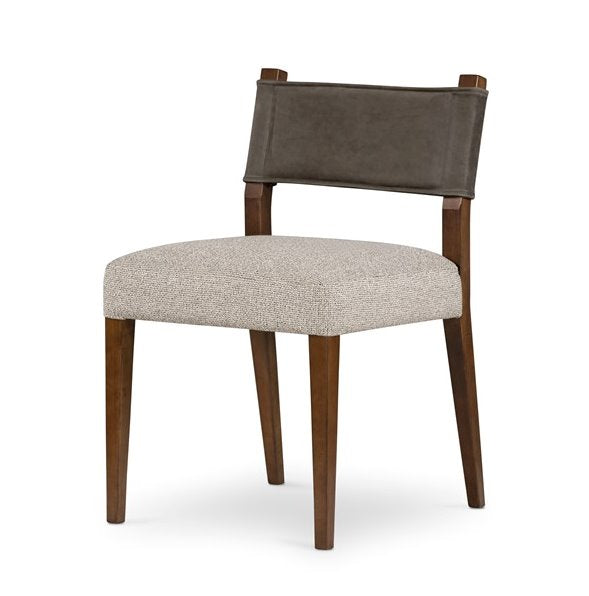 Ferris Dining Chair: In Nubuck Charcoal Finish