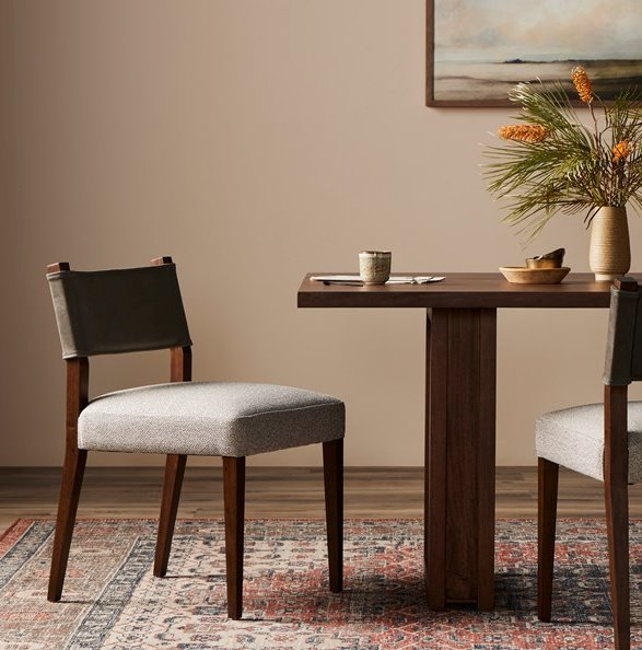 Ferris Dining Chair in Nubuck Charcoal: Product Style View