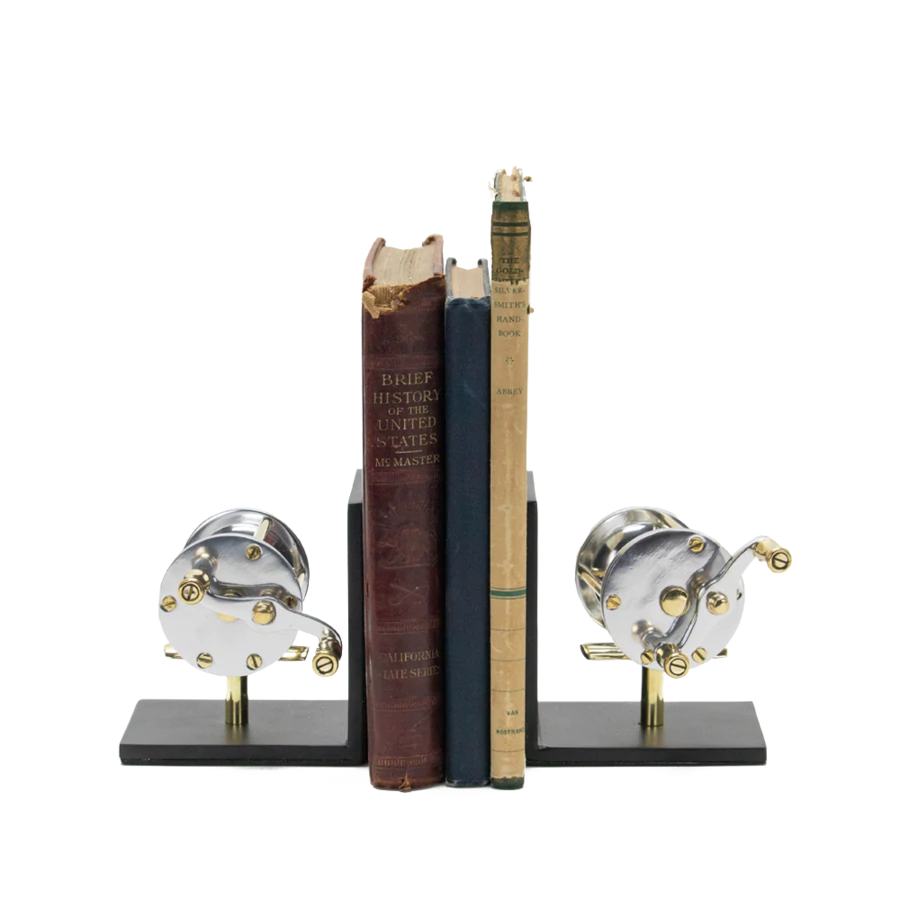 Fishing bookends side view