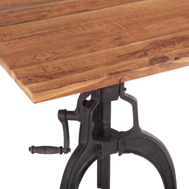 Industrial Loft Adjustable Dining Table - HTD