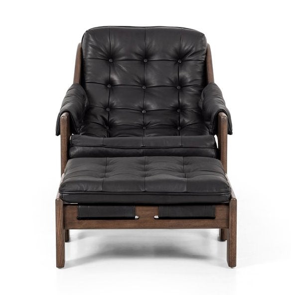 Halston Chair w/Ottoman: Product Front View