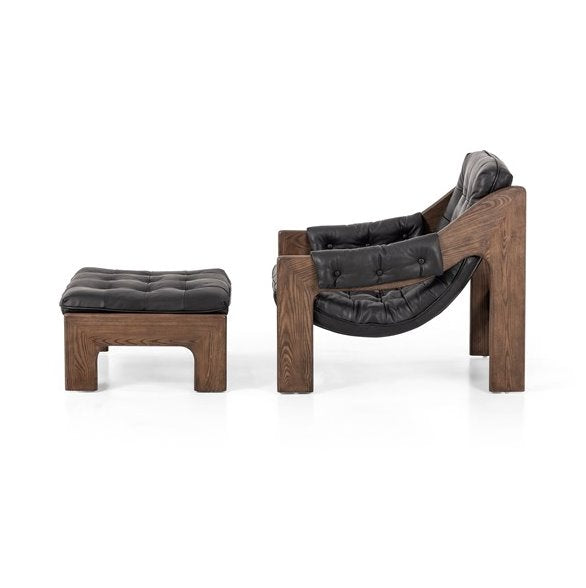 Halston Chair w/Ottoman: Product Side View