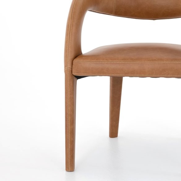Hawkins Dining Chair: Front Chair Leg View