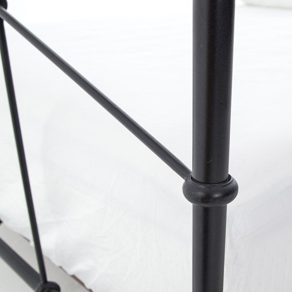 Casey iron bed in black detail